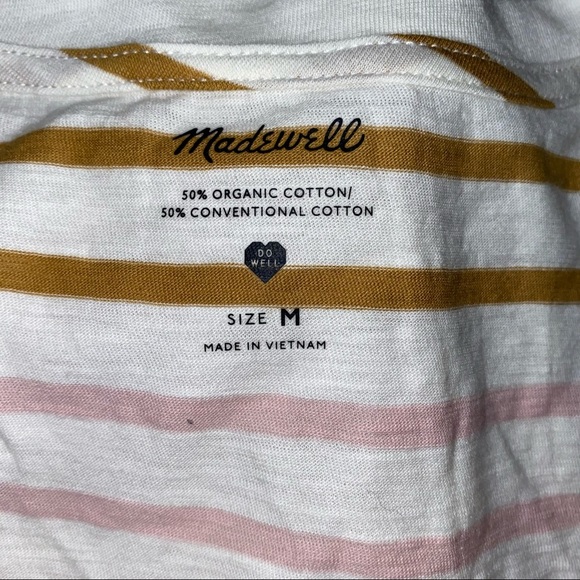 Madewell V-Neck Striped Tee NWT - Picture 5 of 7